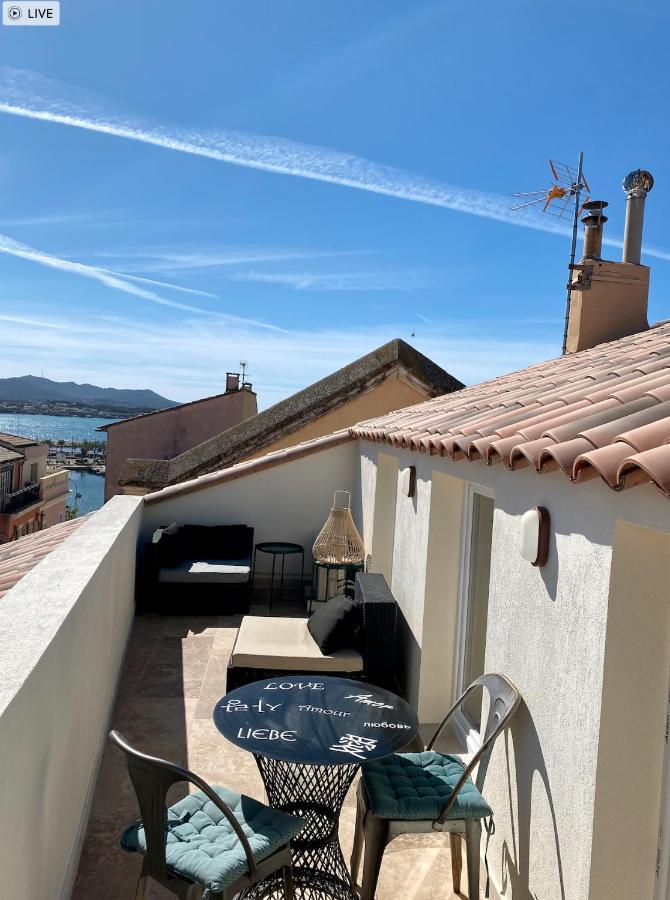 Les Nuits Etoilees, Studio Terrasse Apercu Mer, Tres Lumineux, Ac, 100M Du Port Sanary Exterior foto